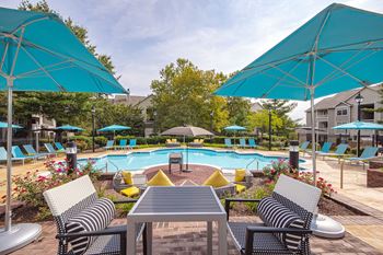 Outdoor resort-style swimming pool